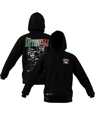 Adidas Men's Kimi Antonelli Black Mercedes-amg Petronas F1 Team Driver Wear Graphic Pullover Hoodie