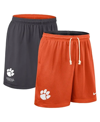 Nike Men's Orange/Charcoal Clemson Tigers 2025 Sideline Reversible Performance Shorts