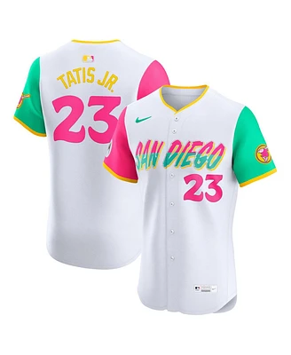 Nike Men's Fernando Tatis Jr. White San Diego Padres City Connect Sponsor Patch Elite Player Jersey