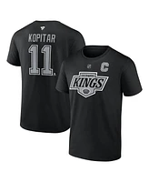 Fanatics Men's Anze Kopitar Black Los Angeles Kings Authentic Stack Name Number T-Shirt