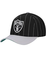 Lids Men's Black Death Row Records A-Frame Pin Stripe Adjustable Hat