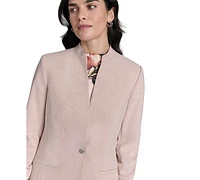 Calvin Klein Petite 3/4-Sleeve One-Button Blazer