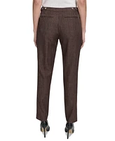 Calvin Klein Petite Mid Rise Straight-Leg Ankle Pants