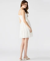 Steve Madden Women's Embroidered Eyelet Smocked Dress