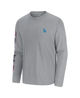 Tommy Bahama Men's Gray Los Angeles Dodgers Tropic Curveball Lux Long Sleeve T-Shirt