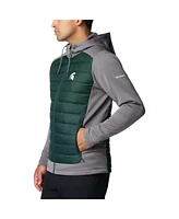 Columbia Men's Green/Gray Michigan State Spartans Out-Shield Hybrid Full-Zip Hoodie Jacket