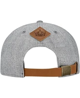 Fanatics Men's Heather Gray Los Angeles Kings Elements A-Frame Leather Strapback Hat