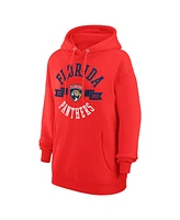 G-iii 4Her by Carl Banks Women's Red Florida Panthers City Graphic Fleece Pullover Hoodie