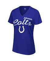 G-iii 4Her by Carl Banks Women's Royal Indianapolis Colts Post Season V-Neck T-Shirt
