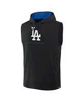 Fanatics Men's Black Los Angeles Dodgers Fire Speed Sleeveless Pullover Hoodie
