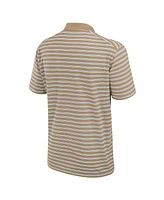 Jordan Men's Tan/White Florida Gators Primetime Victory Striped Polo Shirt