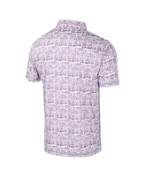 Colosseum Men's Purple Kansas State Wildcats It's Time Allover Print Polo Shirt