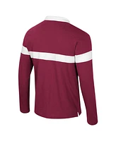 Colosseum Men's Garnet Florida State Seminoles Too Cool for School Long Sleeve Polo Shirt