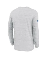 Nike Men's Ash Detroit Lions Sideline Velocity Performance Long Sleeve T-Shirt