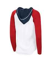 G-iii 4Her by Carl Banks Women's White Washington Capitals Vip Raglan Long Sleeve Hoodie T-Shirt