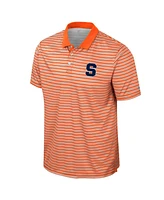 Colosseum Men's Orange Syracuse Striped Polo Shirt