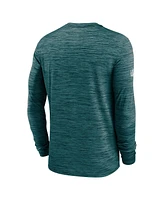 Nike Men's Midnight Green Philadelphia Eagles Sideline Velocity Performance Long Sleeve T-Shirt