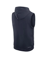 Nike Men's Navy Chicago Bears Sideline Performance Sleeveless Pullover Hoodie