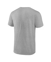 Fanatics Men's Heather Gray Philadelphia Eagles Distressed Throwback Logo T-Shirt