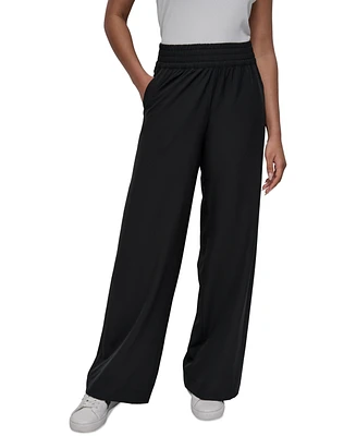 Dkny Sport Women's Hudson Stretch Wide-Leg Pull-On Pants