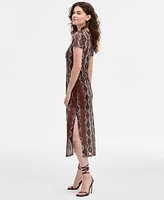 Steve Madden Women's Nola Printed Round-Neck Dress