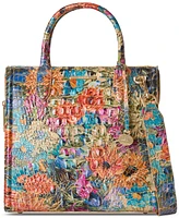 Brahmin Caroline Melbourne Embossed Leather Satchel