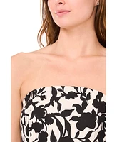 Msk Women's Strapless Straight-Leg Jumpsuit