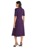 Maggy London Women's Short-Sleeve Midi Dress