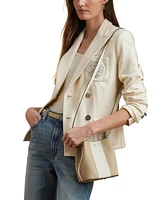 Lauren Ralph Lauren Two-Tone Leather Small Reese Bucket Bag