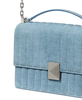 kate spade new york Deco Denim Chain Leather Shoulder Bag