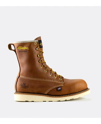 Thorogood American Heritage Waterproof 8" Tobacco Safety Toe Work Boots for Men