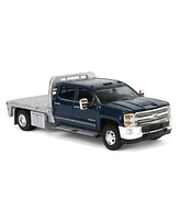 1/64 2016 Silverado 3500 Flatbed Dually Truck, Blue Exclusive Greenlight