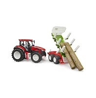 Bruder 1/16 Roadmax Tractor with Forwarding Trailer & 3 Logs 03453