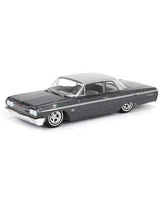 1/64 1964 Chevrolet Bel Air Gray & Silver California Lowriders