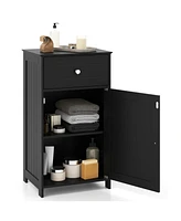Slim Bathroom Storage Cabinet – Drawer, Single Door & Adjustable Shelf