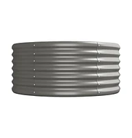 Garden Raised Bed Powder-coated Steel 173.2"x31.5"x14.2" Gray