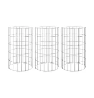 Circular Gabion Raised Beds 3 pcs Galvanized Steel 11.8"x19.7"
