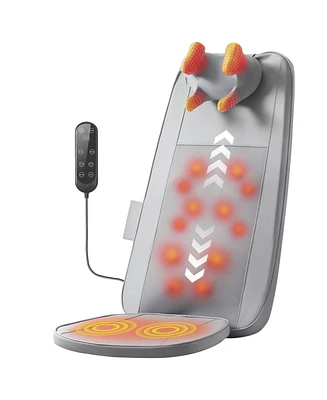 Shiatsu Neck & Full Back Massager with Heat, Massage Chair Pad Cushion for Stress Relief, Kneading or Rolling Chair Seat