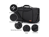 Vs Vogshow 120L Duffle Bag for Travel, Large Foldable Waterproof Travel Duffel Bags Weekender Overnight Bag for Men and Women with Shoe Compartment Ba
