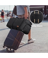 Vs Vogshow 120L Duffle Bag for Travel, Large Foldable Waterproof Travel Duffel Bags Weekender Overnight Bag for Men and Women with Shoe Compartment Ba