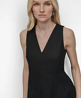 Dkny Women's V-Neck Sleeveless A-line Dress