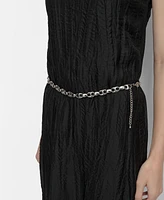 Dkny Women's Chain-Belt Sleeveless Midi Dress
