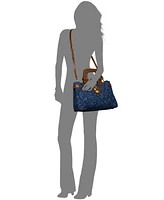 Patricia Nash Sancia Medium Denim Satchel