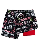 Chubbies Men's 5.5" Black Atlanta Falcons The Neon Lined Classic Swim Trunks