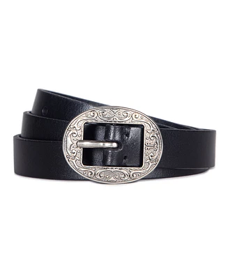 Frye Women's Logo Western Center Bar Belt