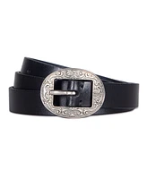 Frye Women's Logo Western Center Bar Belt