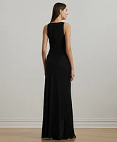 Lauren Ralph Women's Ring-Trim Jersey Cowlneck Gown