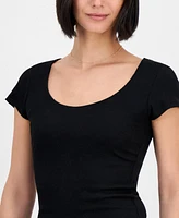 Derek Heart Juniors' Scoop-Neck Layered T-Shirt, Pack of 2