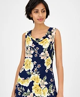 Robbie Bee Women's Sleeveless Cowl-Neck Midi Dress