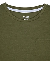 Max & Olivia Big Boys Waffle Thermal Top Shorts Pajama Set